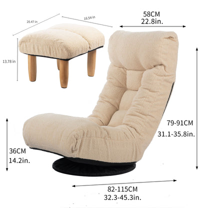 Adjustable Japanese Reclining Floor Chair Sofa With Metal Frame For Living Room Home Essentials