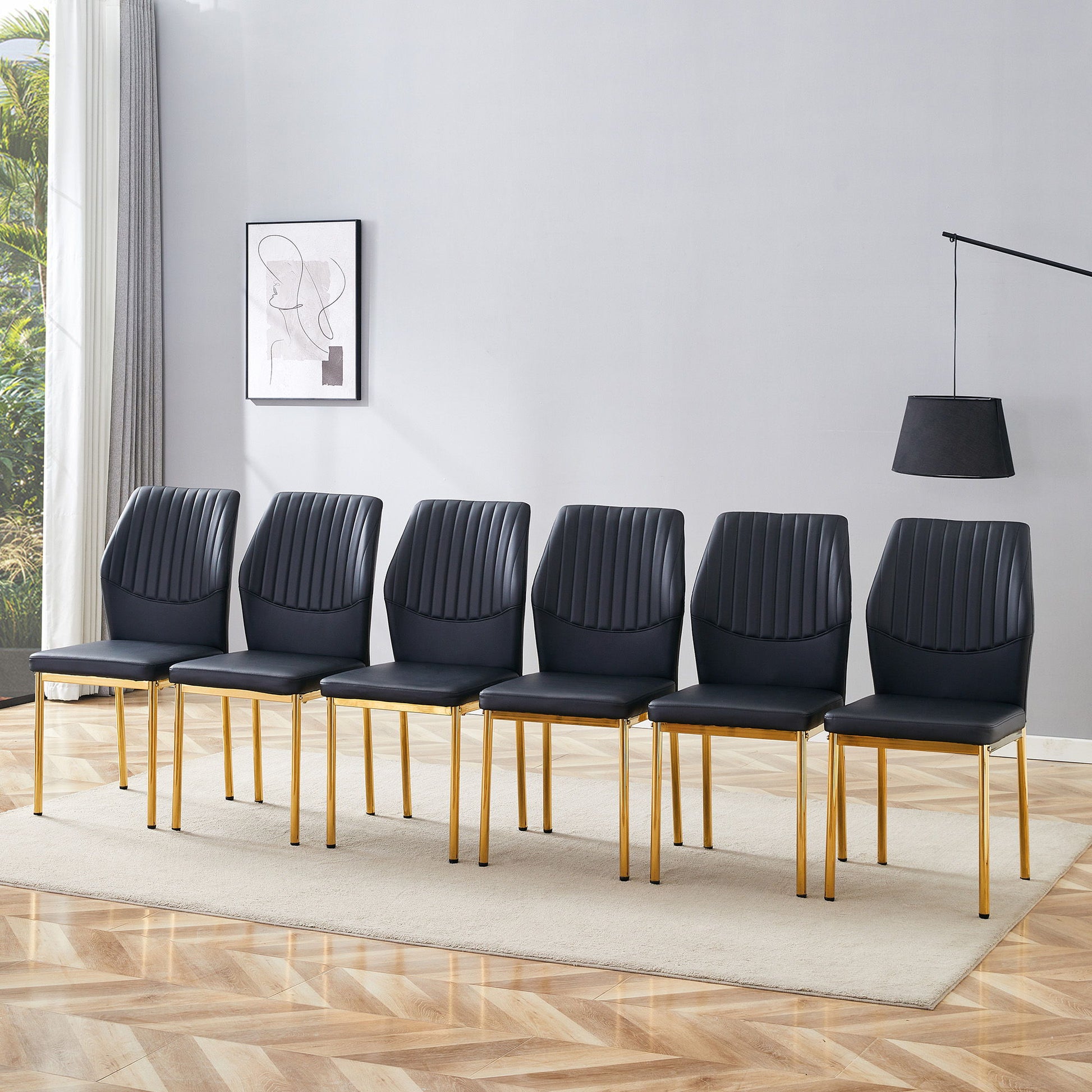 Luxury Simple Chair With Metal Gold Leg Home Essentials