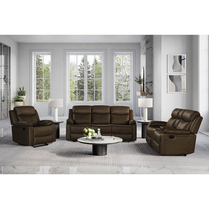 Brenda - Sofa Manual Recline Function - Brown Global Furniture USA