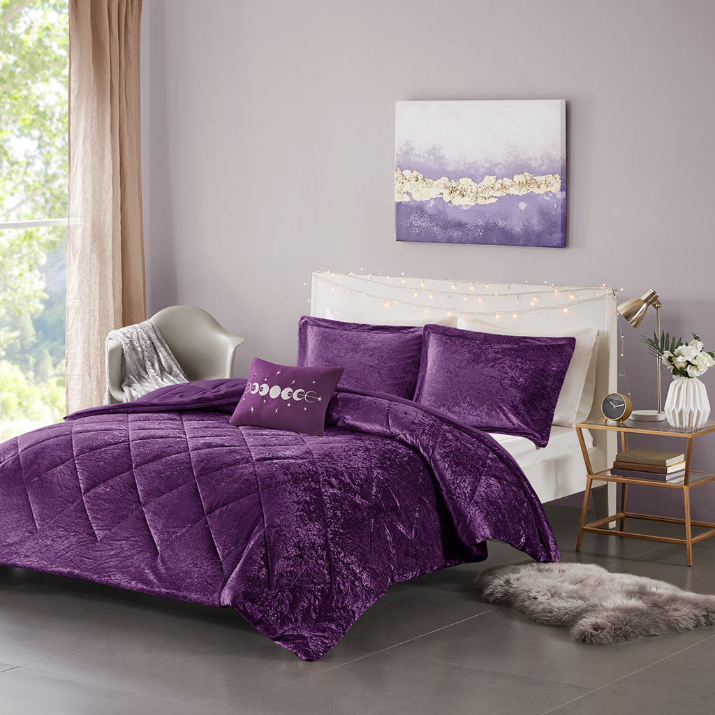 Felicia - Comforter Set - Purple