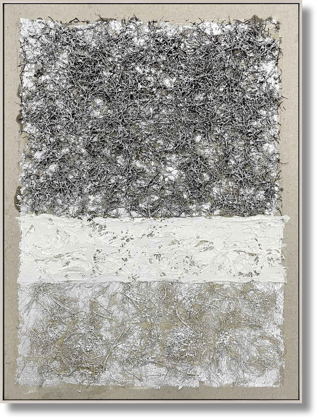 Tundra Texture Layers - 36" x 48" Framed Wall Art Classy Art
