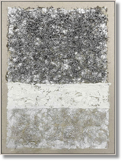 Tundra Texture Layers - 36" x 48" Framed Wall Art Classy Art