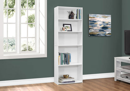 Bookshelf, Bookcase, 6 Tier, For Office, Transitional 8th Street