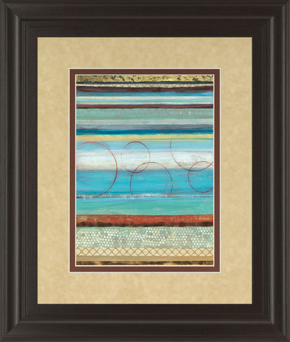 Strata I By Tava Studios - Framed Print Wall Art - Blue