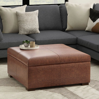 Gabbie - Coffee Table Upholstered Storage Ottoman Simpli-Home
