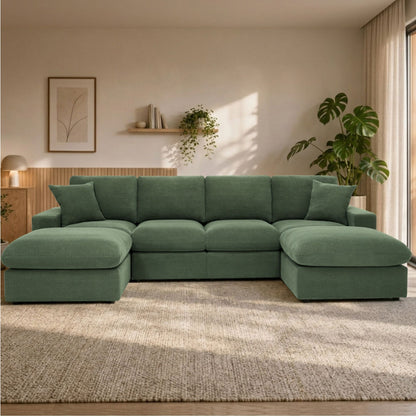Sectional With 2 Ottomans Home Essentials