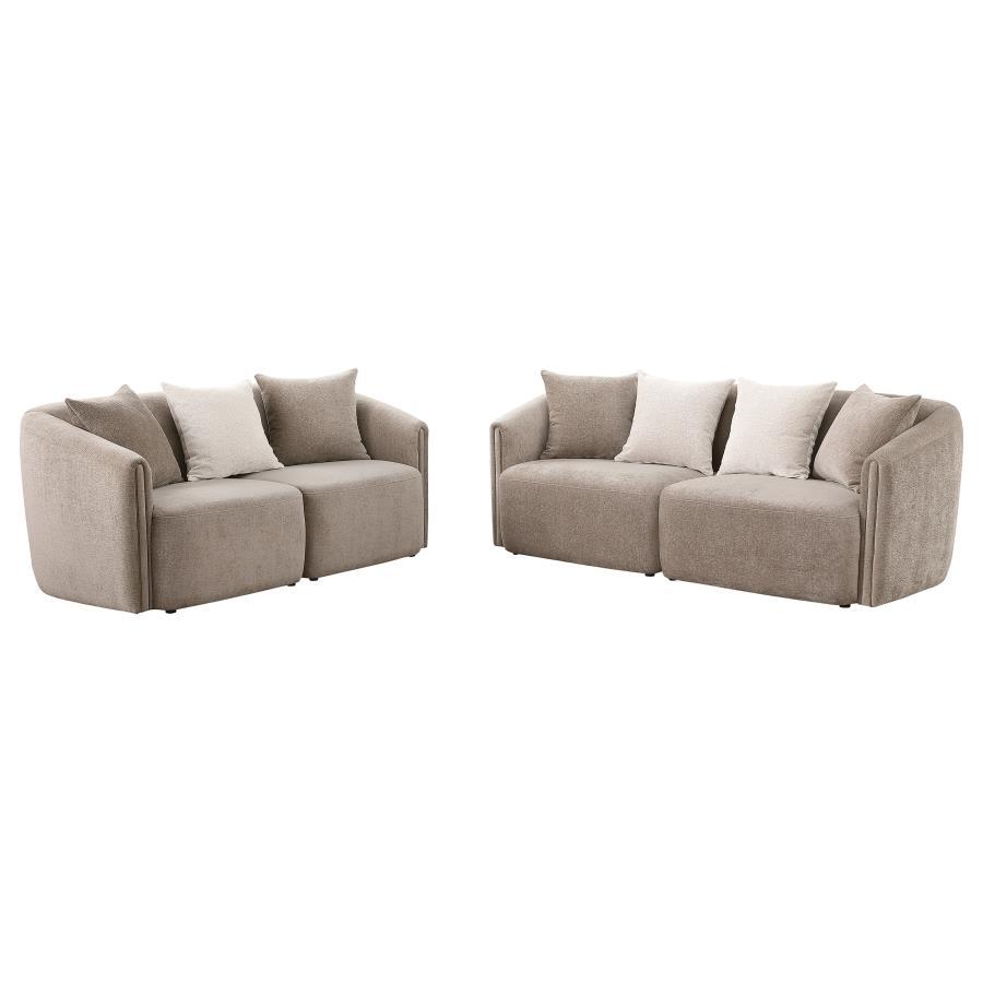 Townsend - Chenille Upholstered Sofa Set CoasterEveryday