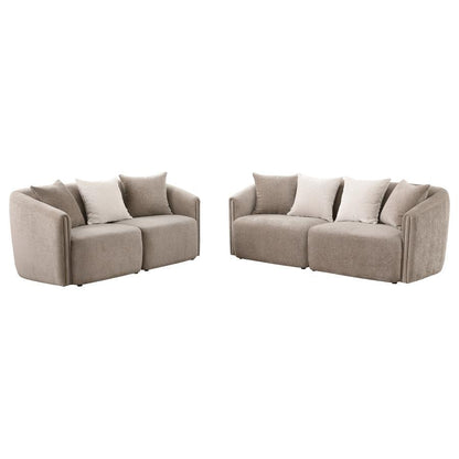 Townsend - Chenille Upholstered Sofa Set CoasterEveryday