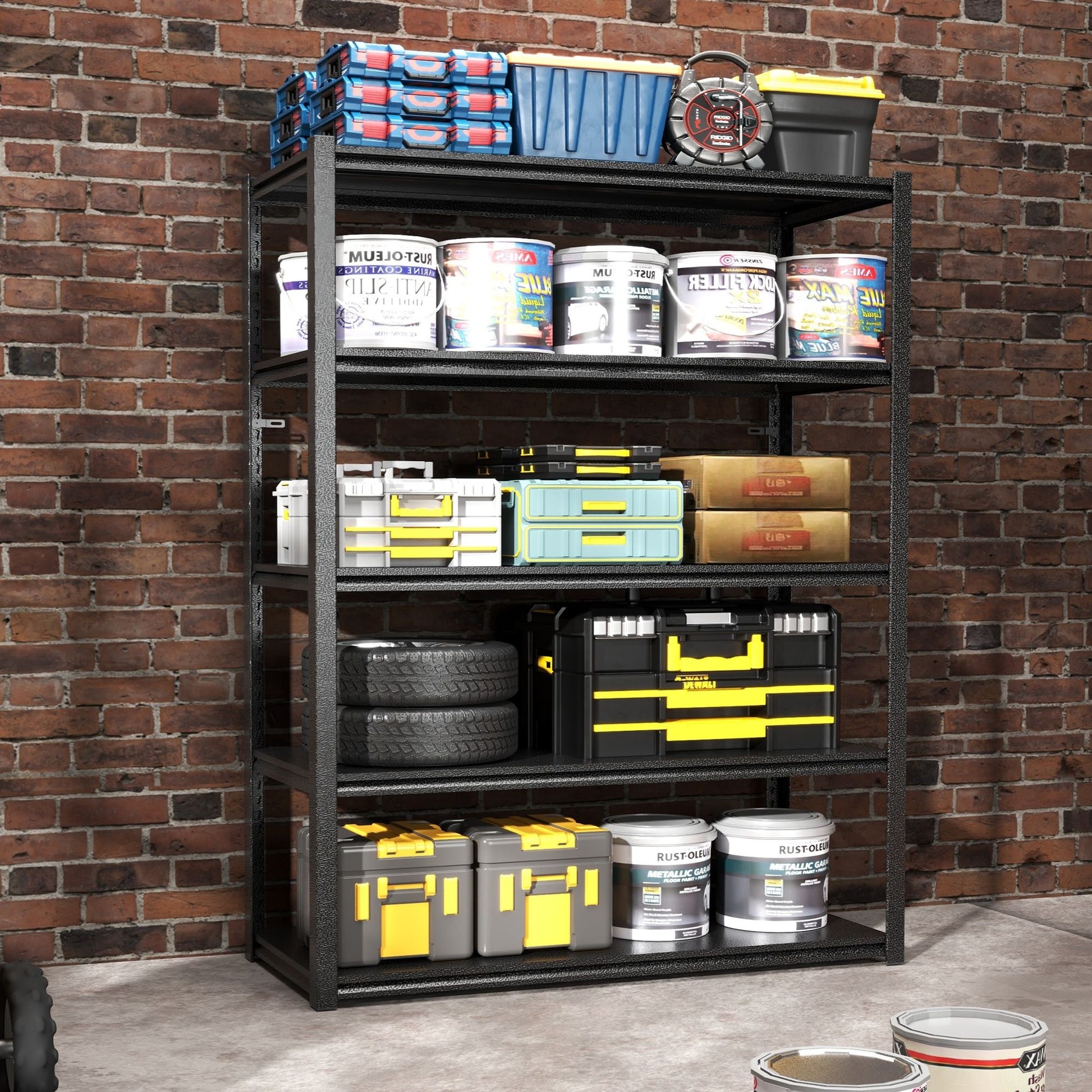 Industrial Heavy Duty Metal Garage Shelving Unit, Adjustable Storage Rack Daily Nest