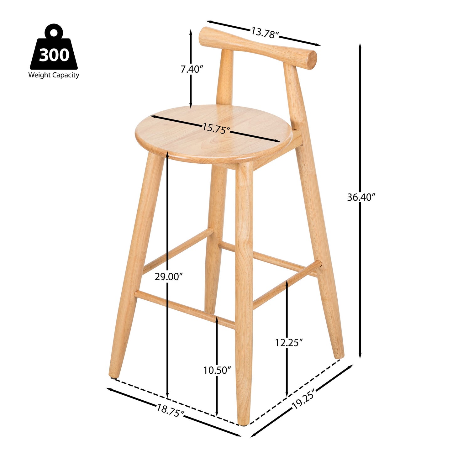 Grove - Indoor Barstool (Set of 2) - Natural Noble House