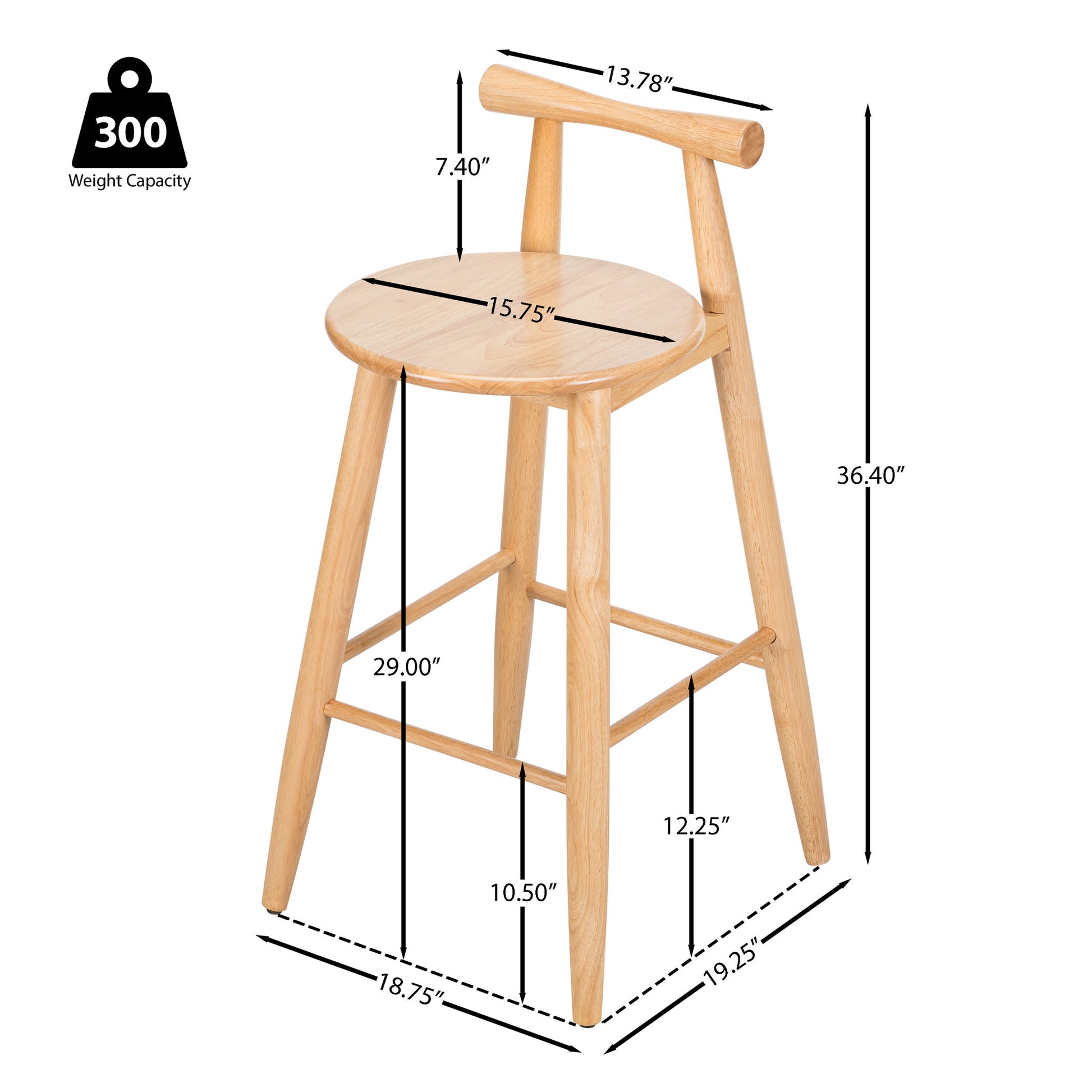 Grove - Indoor Barstool (Set of 2) - Natural Noble House