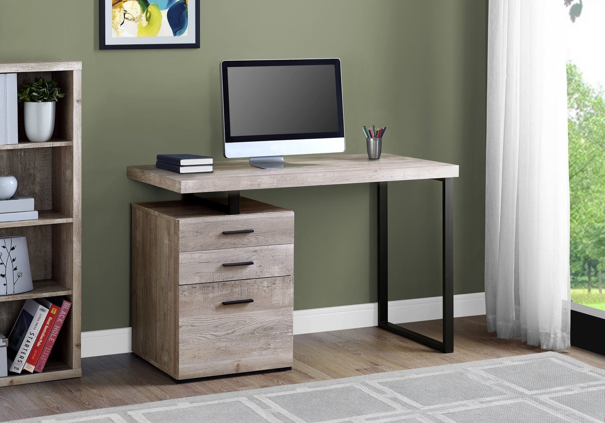 Computer Desk For Home Office, Left, Right Set - Up, Ample Storage Drawers 8th Street