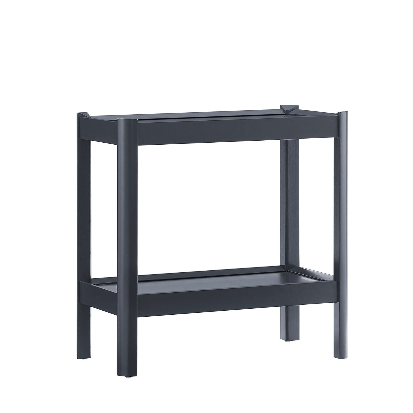 Yonda - Nightstand With 2 Shelves, Poplar And Construction, Design For Bedroom Storage - Black Home Essentials