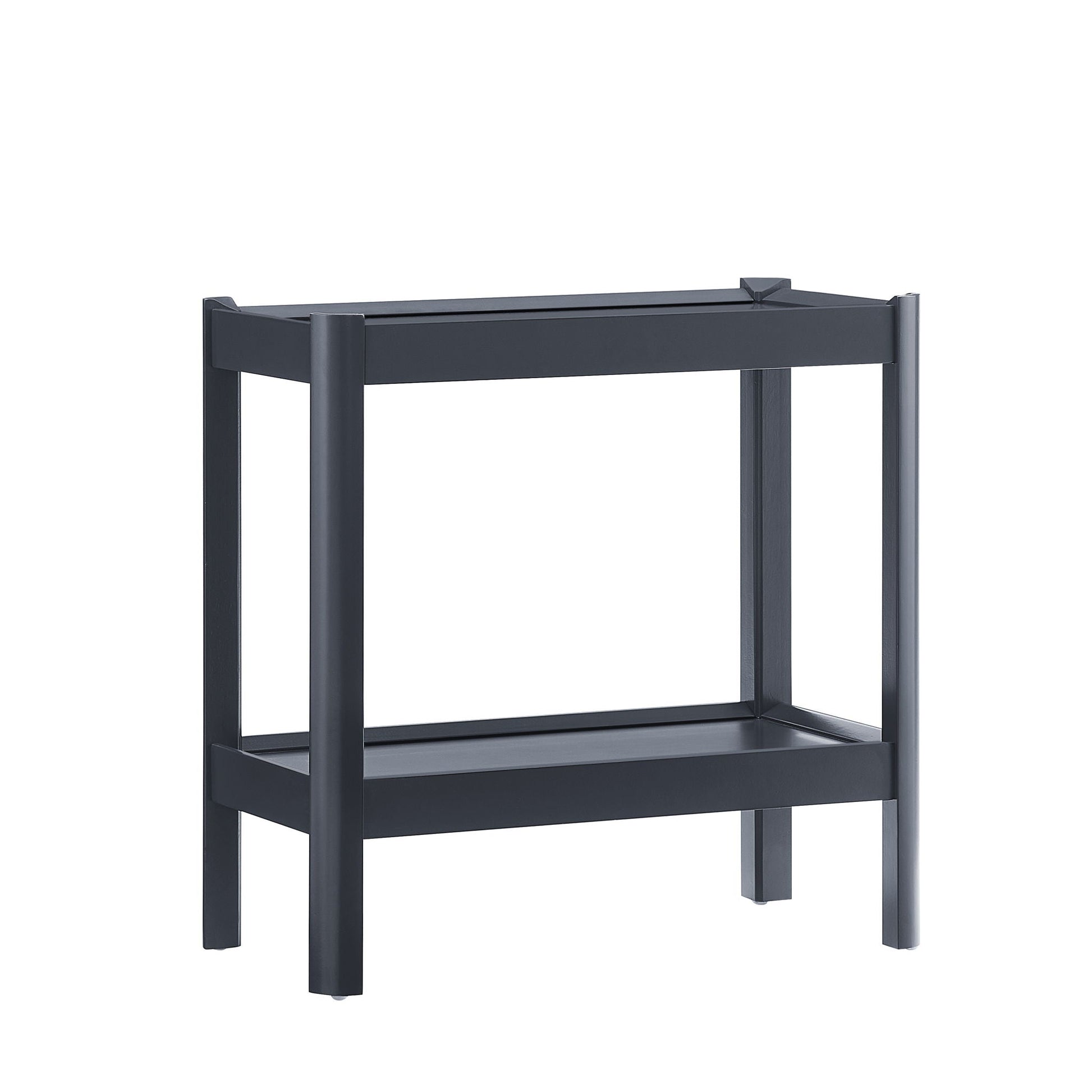 Yonda - Nightstand With 2 Shelves, Poplar And Construction, Design For Bedroom Storage - Black Home Essentials