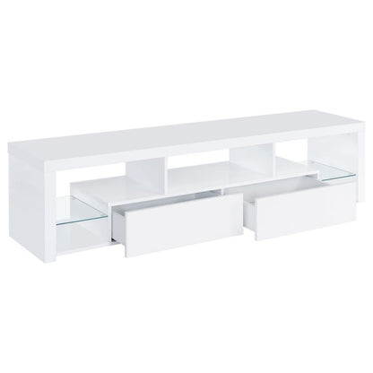 Jude - 2-Drawer Engineered Wood TV Stand - High Gloss White Coaster Fine Furniture