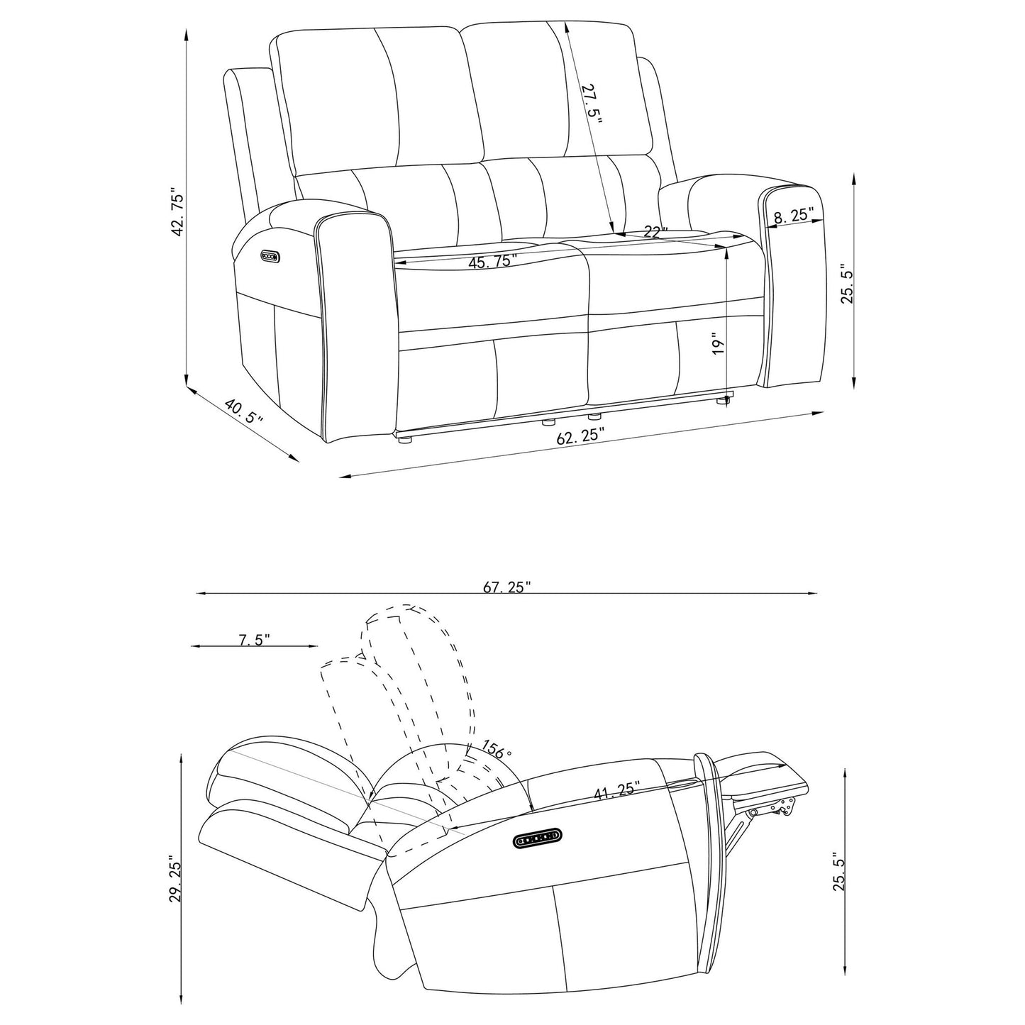 Boyce - Triple Power Reclining Loveseat With Independent Headrest Furniture Max