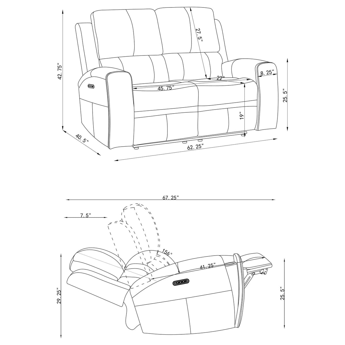 Boyce - Triple Power Reclining Loveseat With Independent Headrest Furniture Max