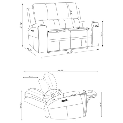 Boyce - Triple Power Reclining Loveseat With Independent Headrest Furniture Max