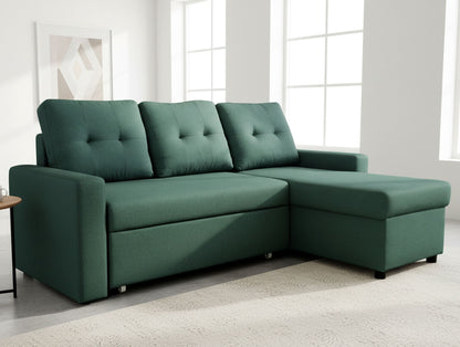 Convertible L Shaped Sectional Sleeper Sofa Bed, Saving Pull Out Couch US Pride