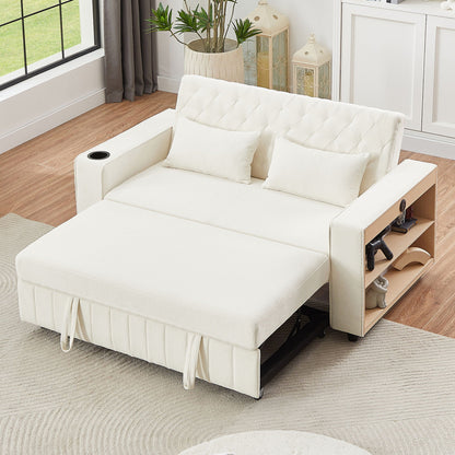 Pull-Out Sofa Bed Convertible Couch With Adjustable Backrest For Living Room Hearth and Haven