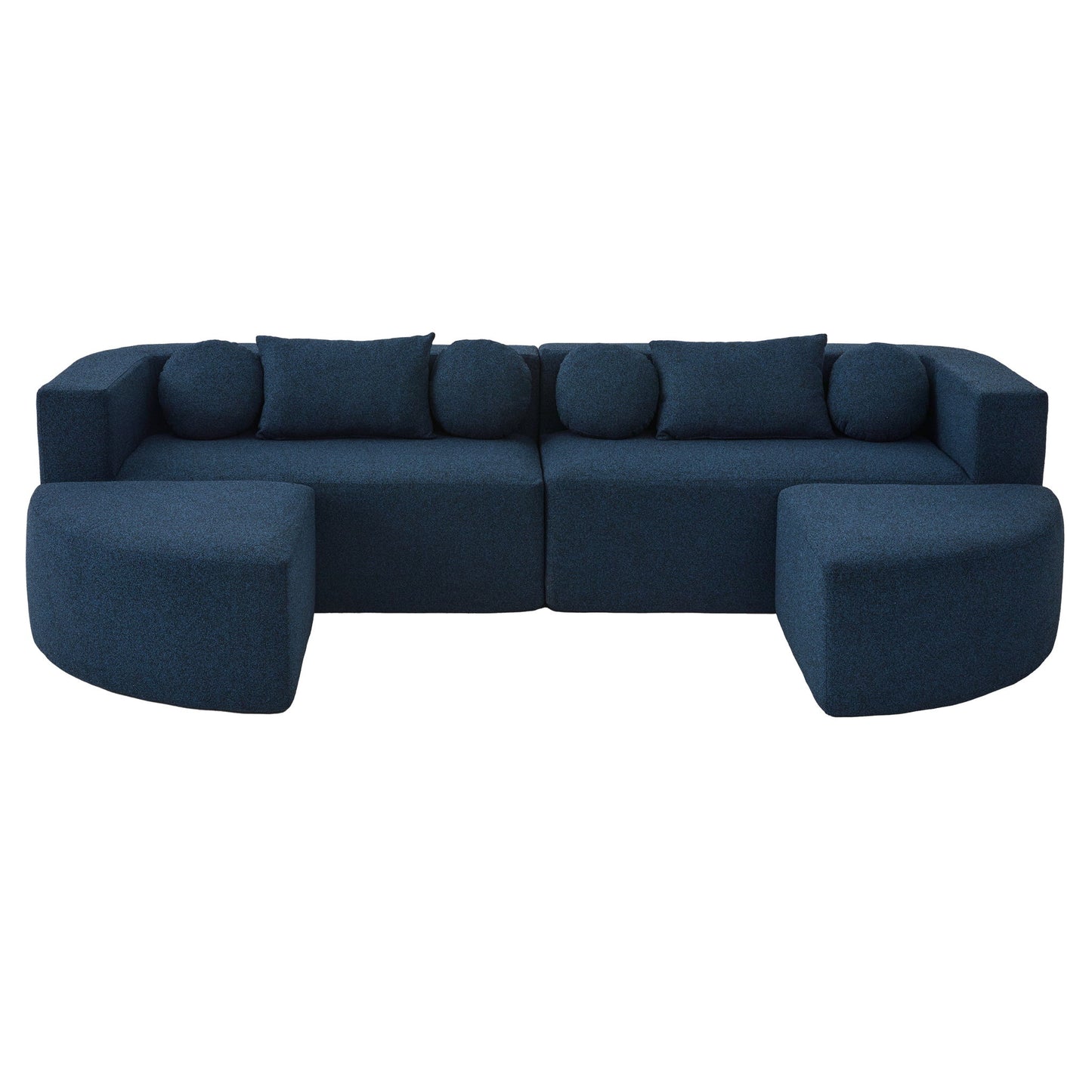Boneless - Couch Modular Sectional Sofa With Deep Seating And Curved Design Hearth and Haven