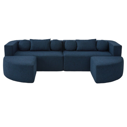 Boneless - Couch Modular Sectional Sofa With Deep Seating And Curved Design Hearth and Haven