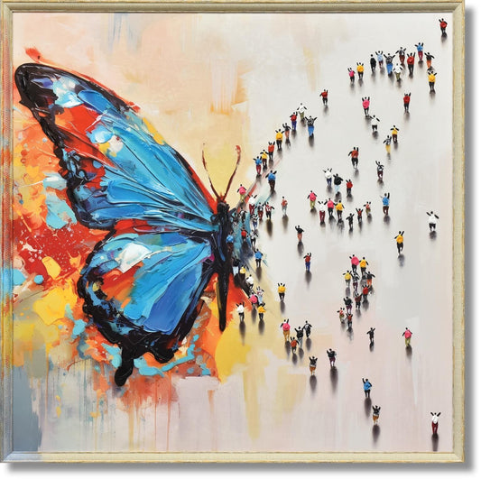 Vivid Gathering Flight - 35" x 35" Framed Wall Art Classy Art
