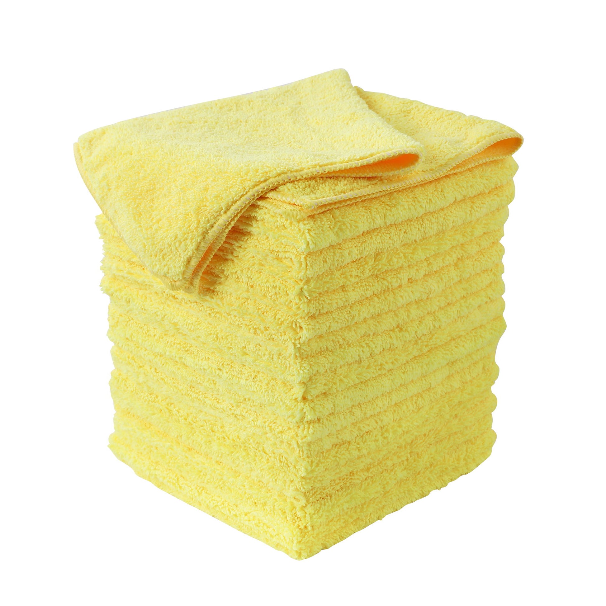 Multifunctional Microfiber Towel For Car Cleaning, Kitchen & Glass Scrubbing - Yellow Daily Nest