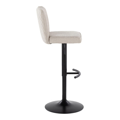 Henry - Contemporary Adjustable Barstool & Swivel With Rounded T Footrest (Set of 2) Lumi Source