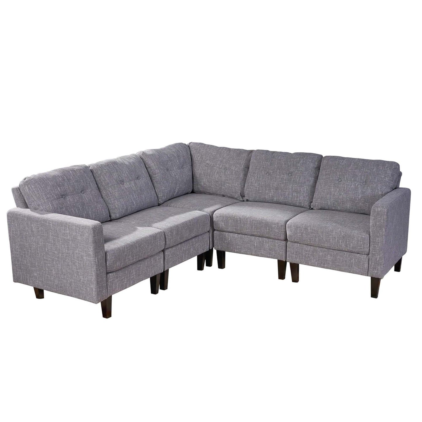 5 Piece Upholstered Sectional