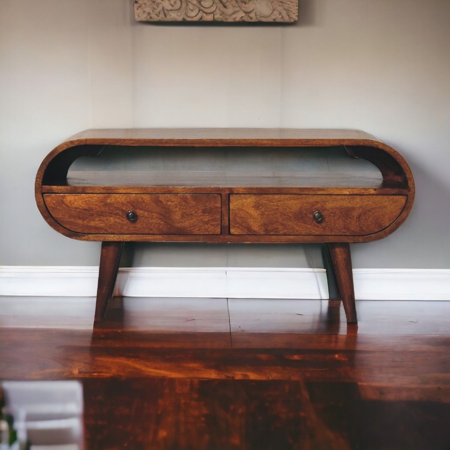 Solid Wood Circular TV Stand Artisan Furniture