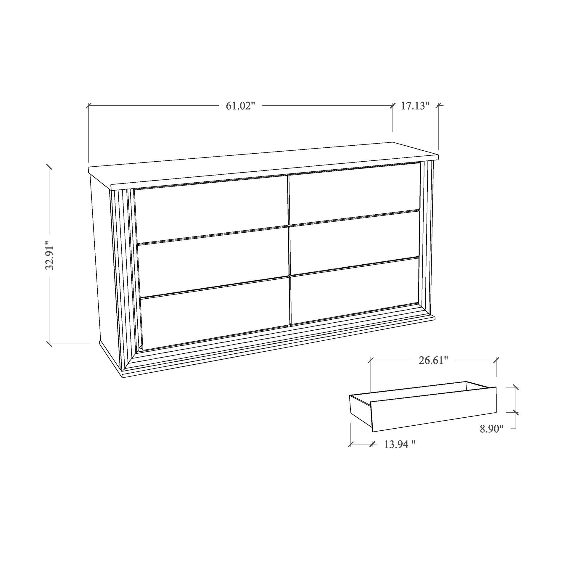 Moon - Marble Buffet - White Global Furniture USA
