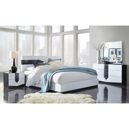 Vios - 5 Piece Bedroom Set With Zebrano Accent Design Global Furniture USA