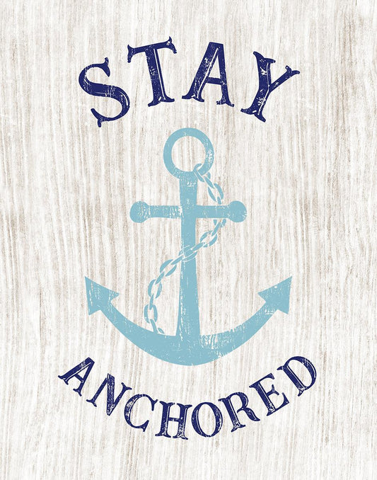 Stay Anchored By Cad Designs (Framed) - Light Blue