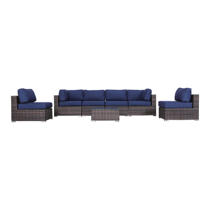 Seating Set With Cushions Handcrafted Wicker Design LSI Patio Furniture