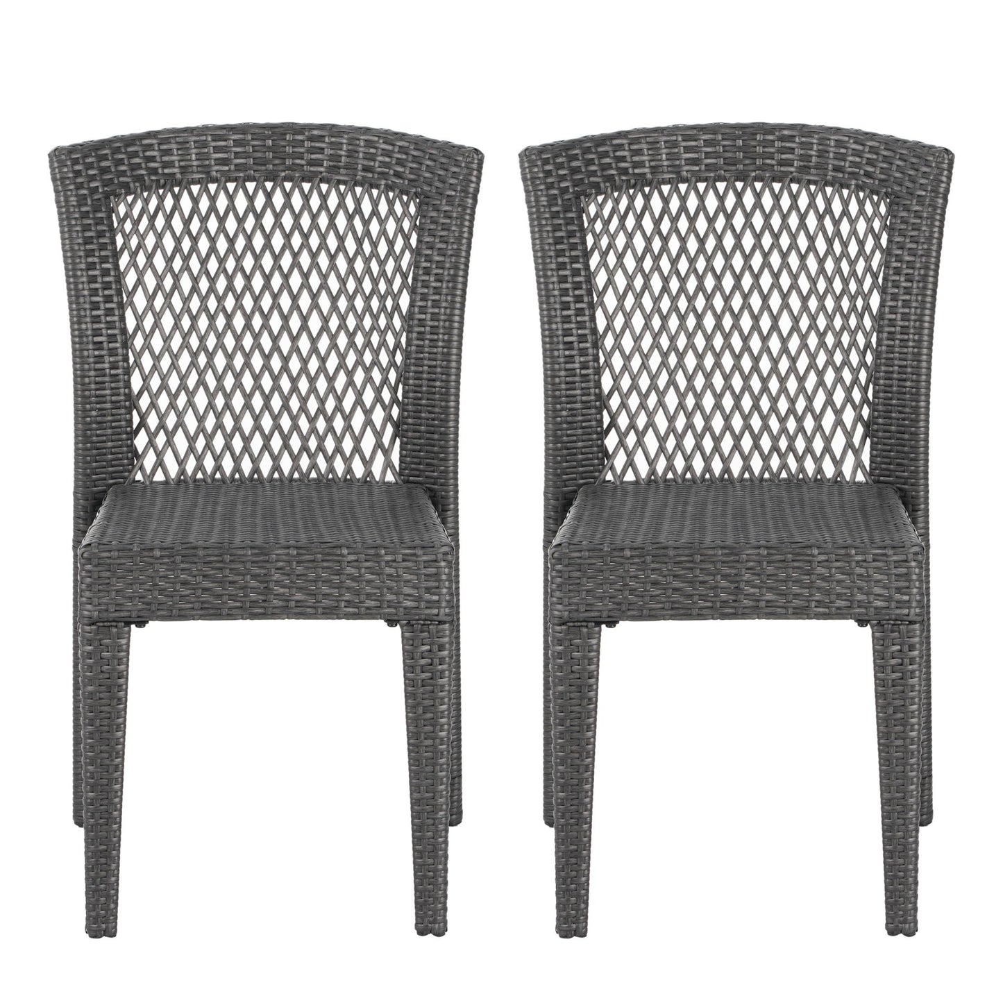 Farley - Stacking Sidechair (Set of 2) With Open Backrests - Gray Noble House
