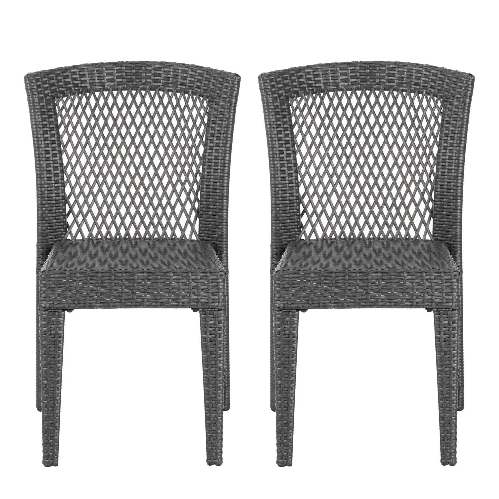 Farley - Stacking Sidechair (Set of 2) With Open Backrests - Gray Noble House