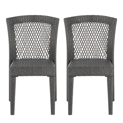 Farley - Stacking Sidechair (Set of 2) With Open Backrests - Gray Noble House