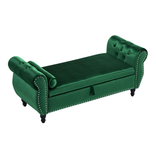 Luxurious Multifunctional Storage Ottoman Bench With Pillow Noble House