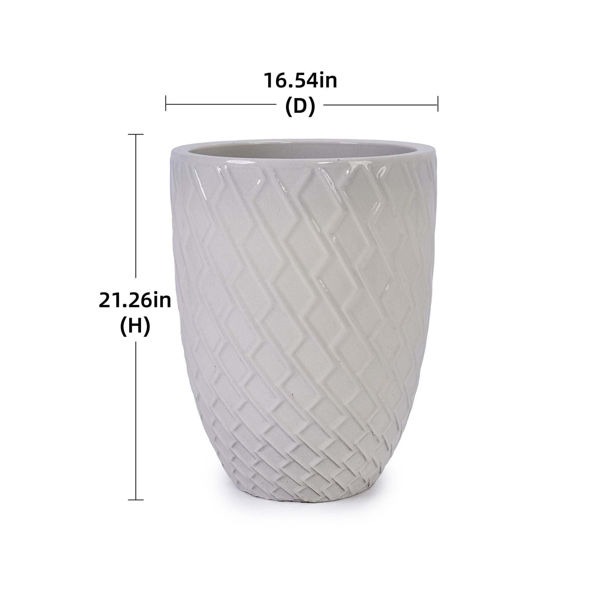 Ceramic Flowerpot, Planter For Patio, Garden, Windowsill Daily Nest