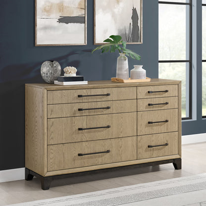 8 Drawer Dresser With Feet And Pulls - Brown Home Essentials