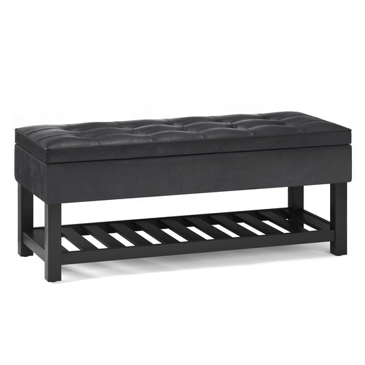 Cosmopolitan - Storage Ottoman Bench With Open Bottom Simpli-Home