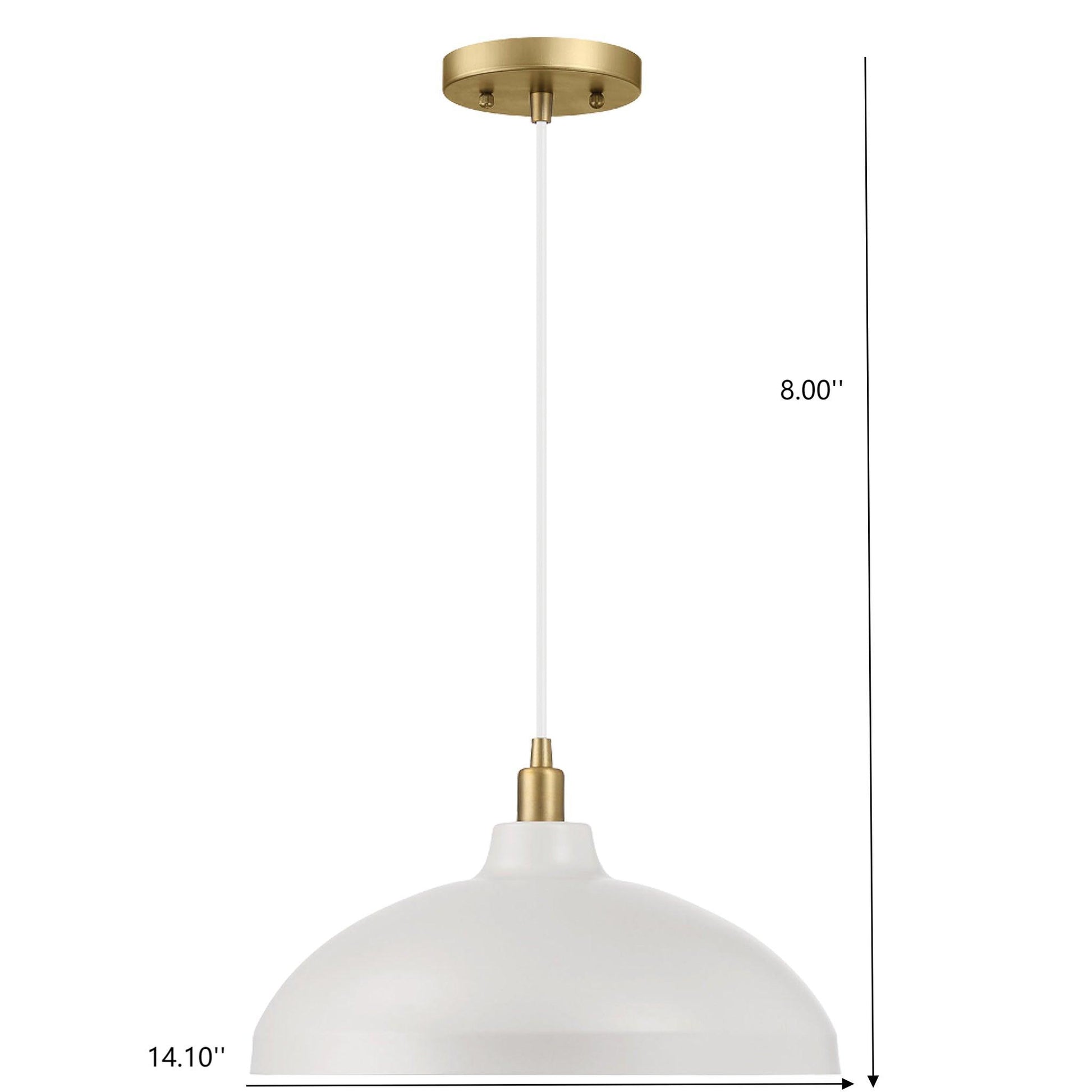 Astral - Single Light Pendant Lamp For Entrance Kitchen Island - Gold / White Ashcroft Furniture