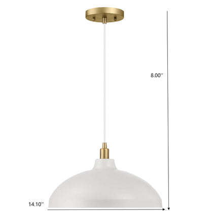 Astral - Single Light Pendant Lamp For Entrance Kitchen Island - Gold / White Ashcroft Furniture