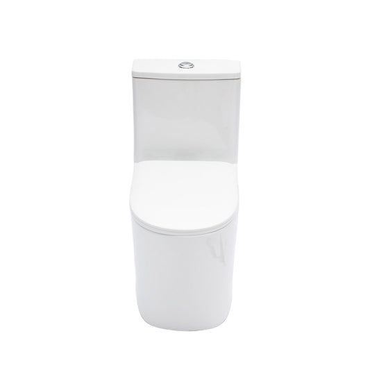 1 Piece Toilet For Bathroom, Soft Closing Seat, Dual Flush 1.1 / 1.6 Gpf - White Daily Nest