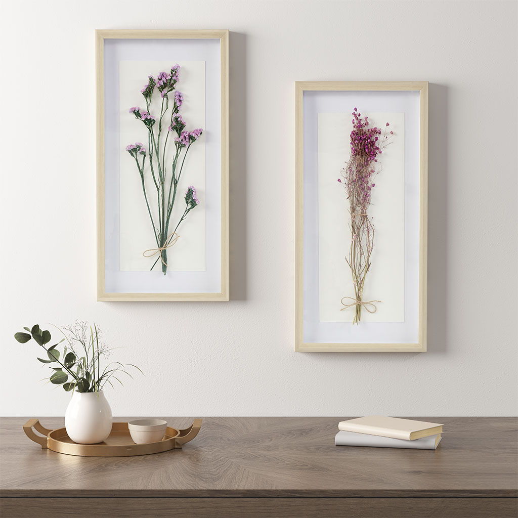 Avant Garden - Floral Natural Shadowbox (Set of 2) - Multi