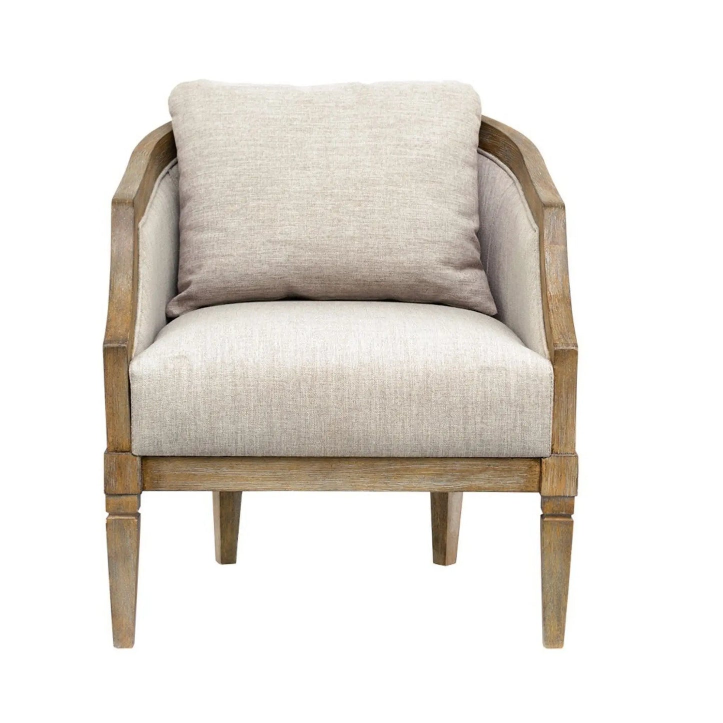 Classic Chair With Jacquard Upholstery - Beige JLA