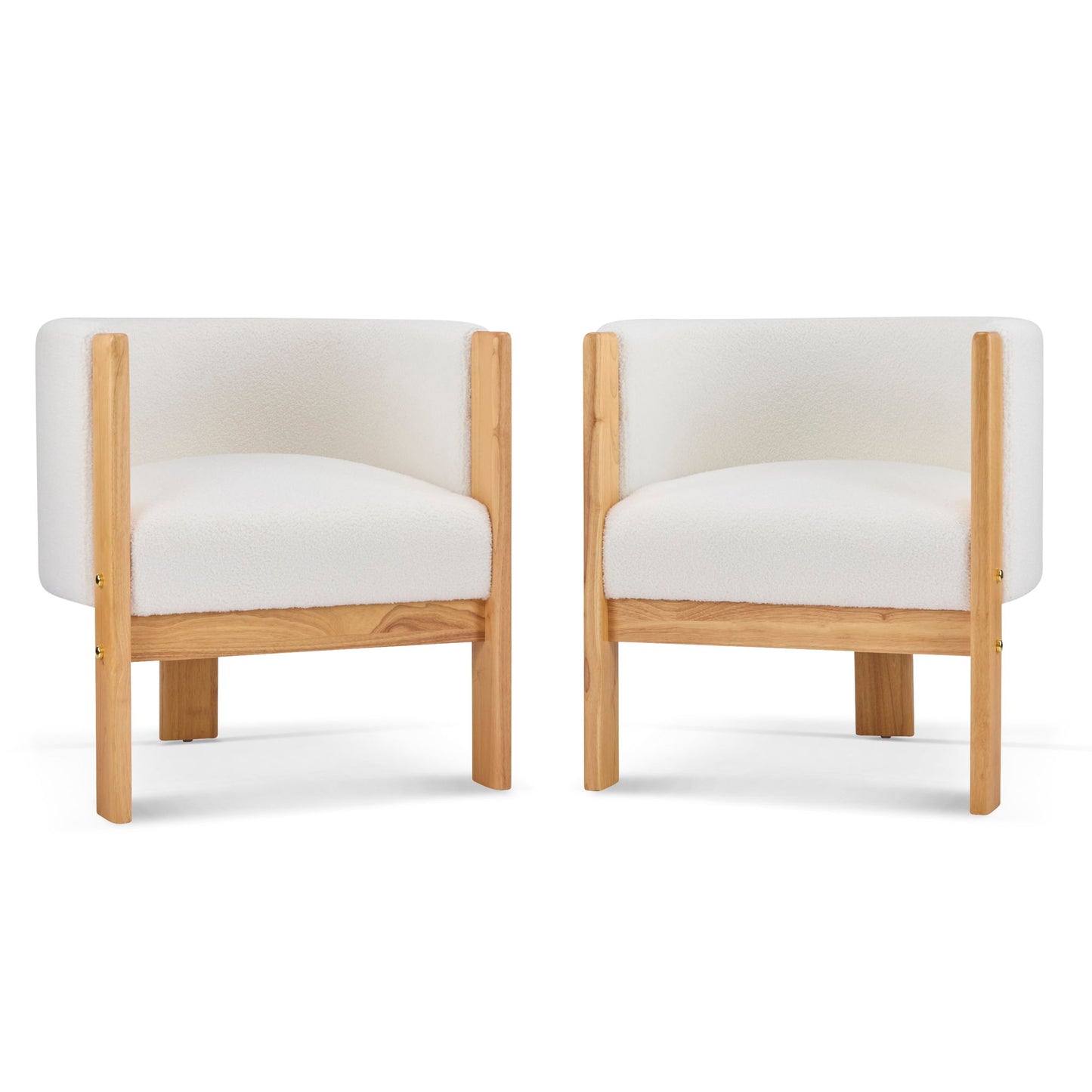 Upholstered Dining Chairs (Set of 2) - Natural / White Noble House