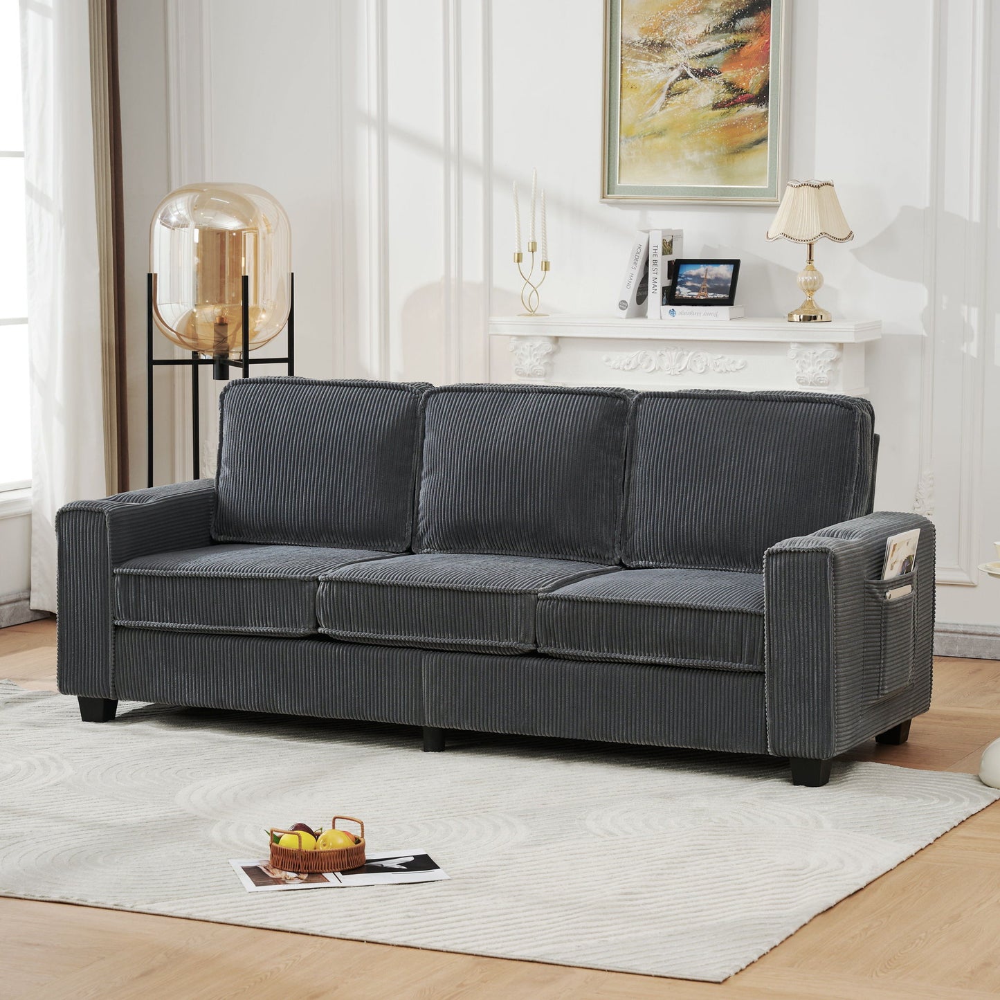 3 Seater Compact Sofa For Living Room Home Essentials