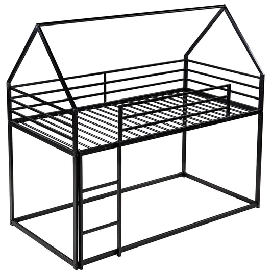 House Bunk Bed With Built In Ladder Hearth and Haven